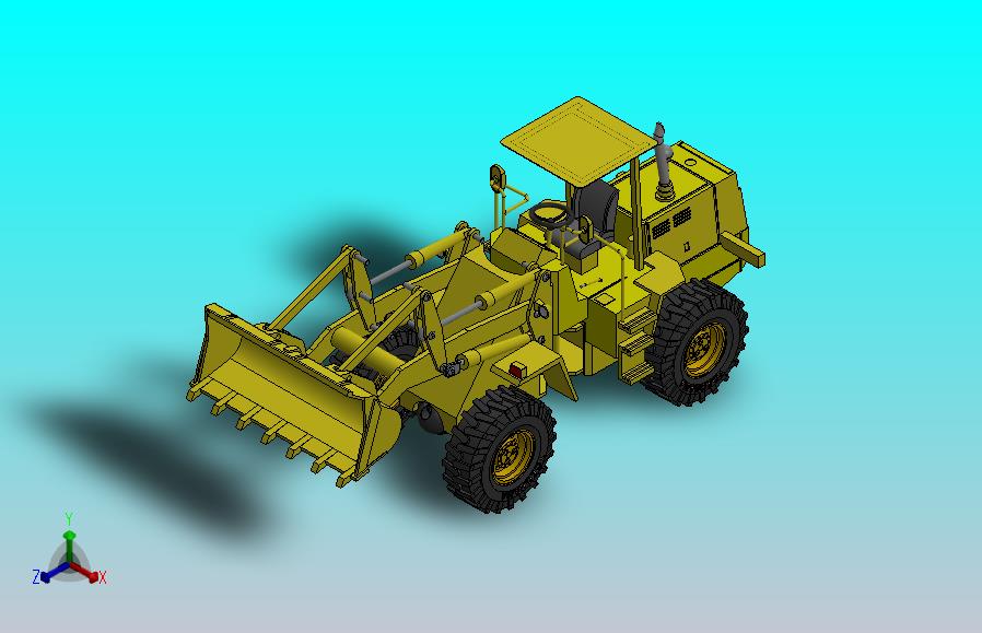 轮式装载机设计solidworks cad Model 13