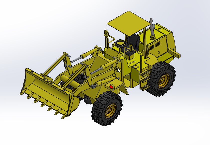 轮式装载机设计solidworks cad Model 13