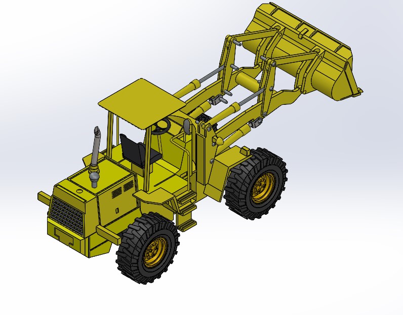 轮式装载机设计solidworks cad Model 13