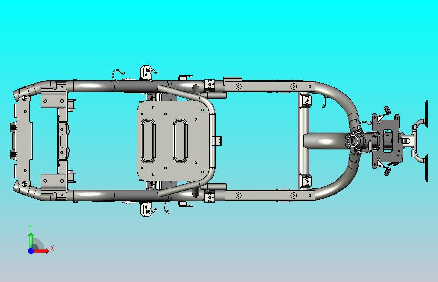 高细节电动滑板车底盘3D型号13
