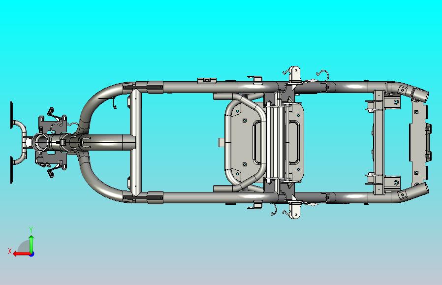 高细节电动滑板车底盘3D型号13