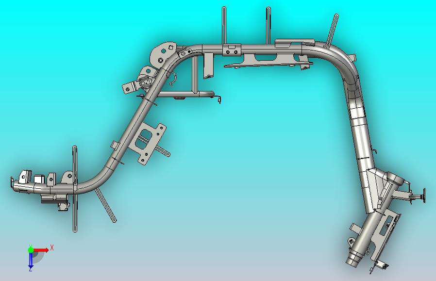 高细节电动滑板车底盘3D型号13
