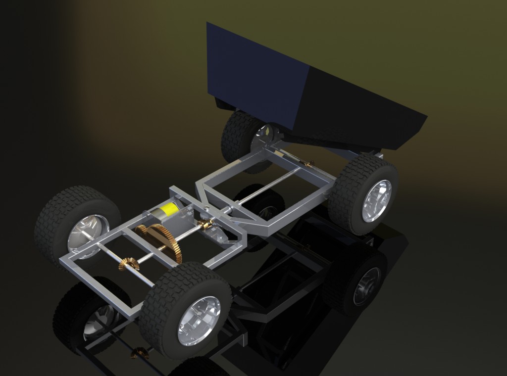 多用途车比例模型4x4双铰链转向