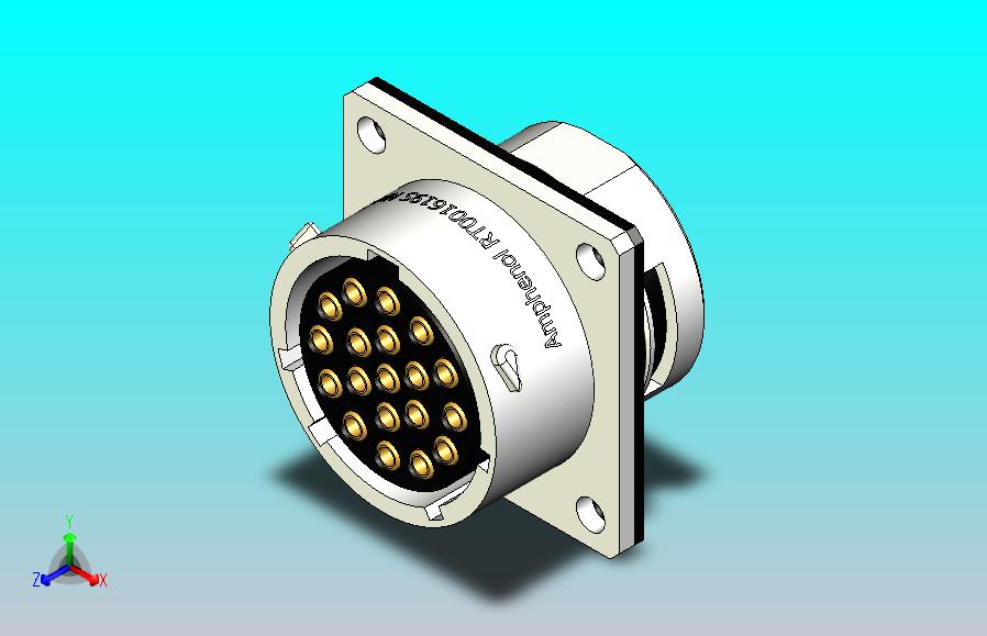 连接器Amphenol RT0016-19SNH-K，19针，RT360，13A，电缆0.75 - 1.5mm2，IP67