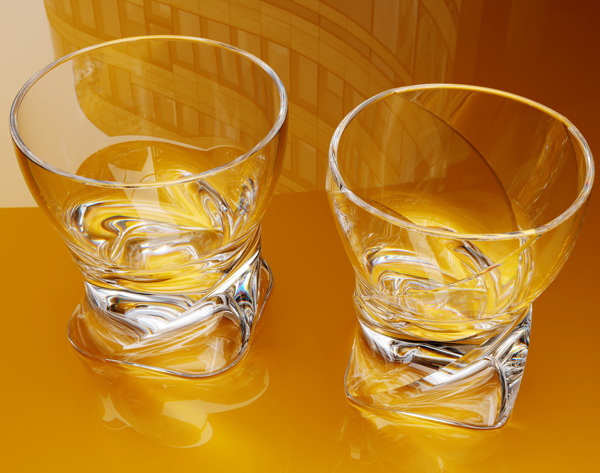 威士忌平底玻璃杯