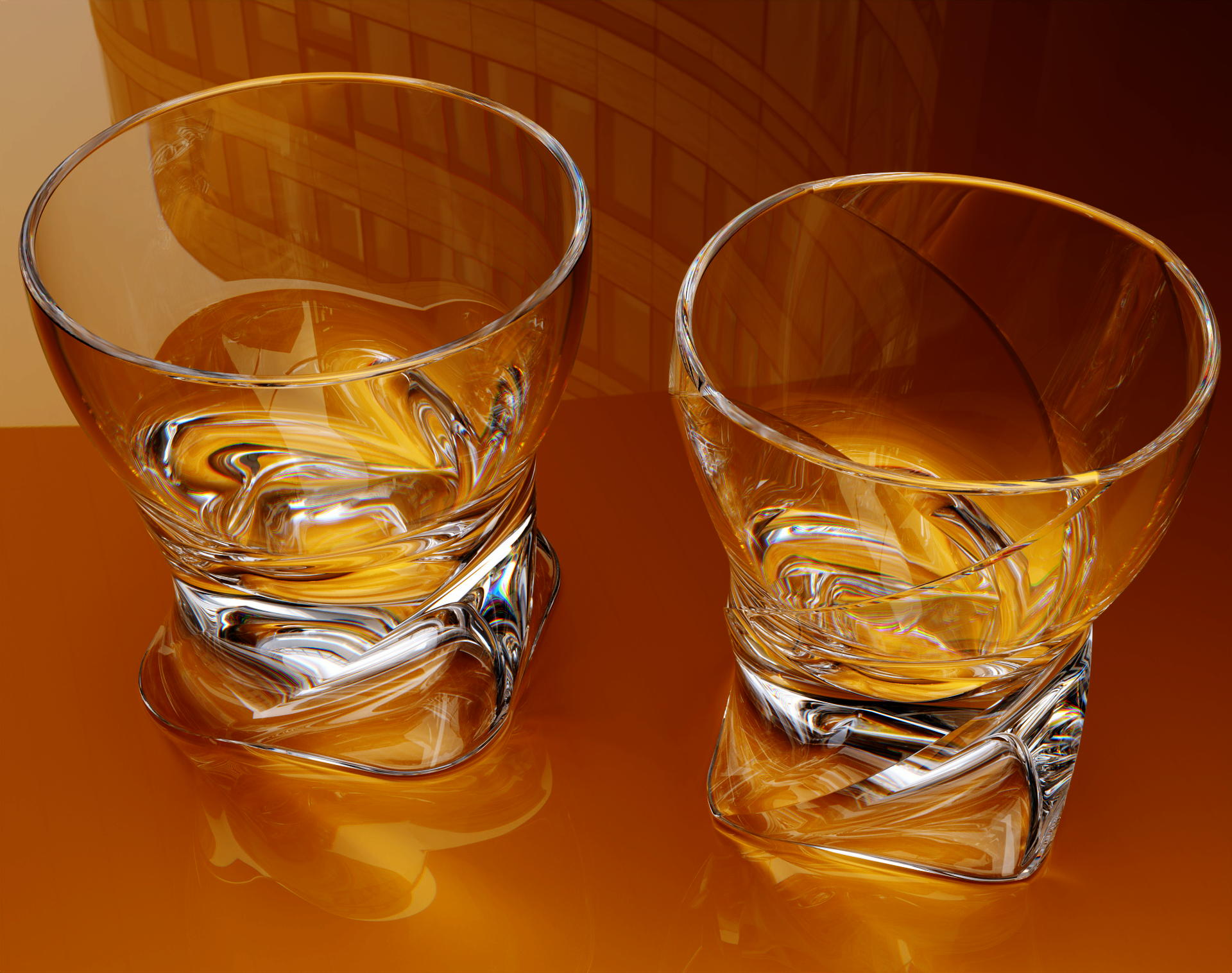 威士忌平底玻璃杯