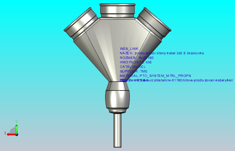 延伸引线；3 x 2.5 mm2；插座3个；PUR蓝色；5m；16A