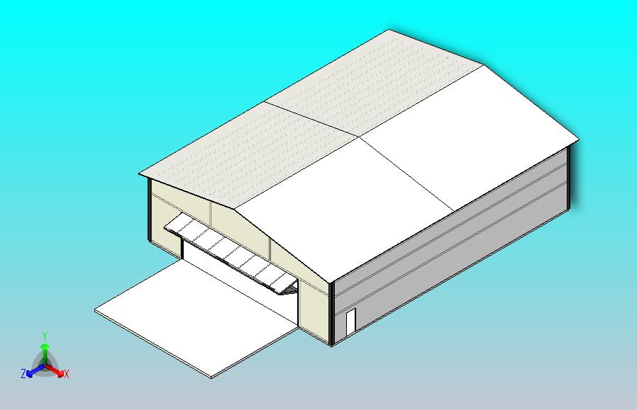 60英尺x 80ft英尺钢结构建筑机库