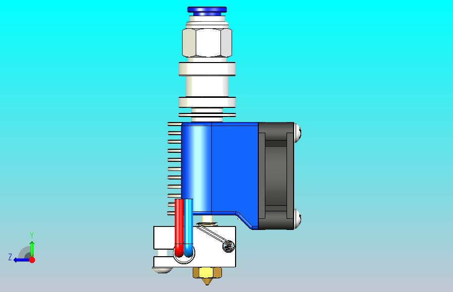 E3D V6全金属HotEnd全套件-1.75毫米通用(直接，12V)