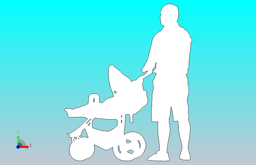 剪影用于演示的1比1比例人体轮廓