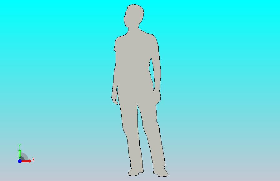用于演示的1比1比例人体轮廓(1)