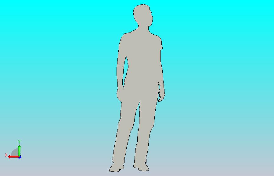 用于演示的1比1比例人体轮廓(1)