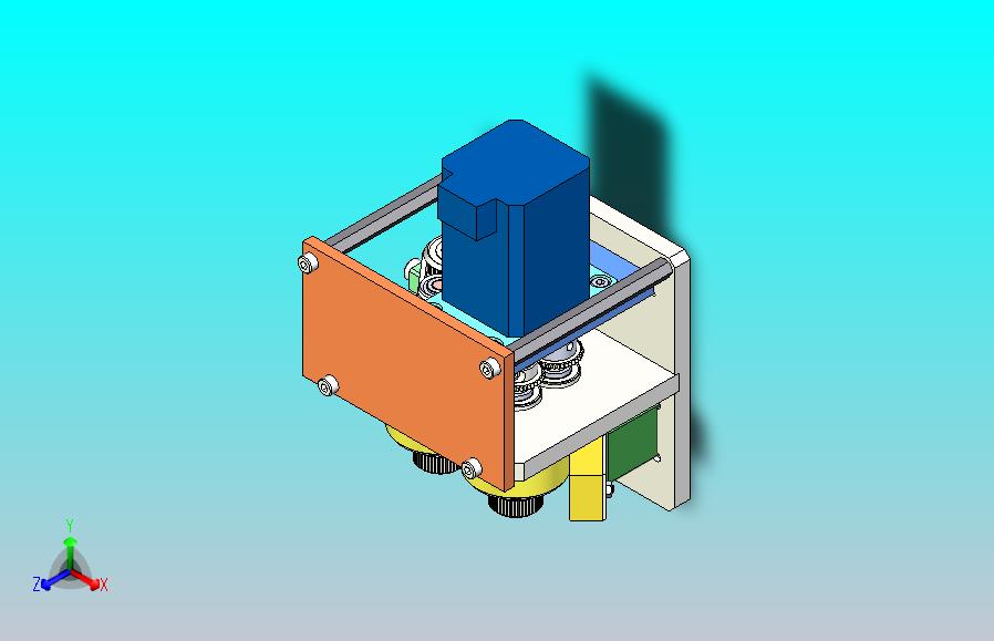 海绵清洁机构3D图纸