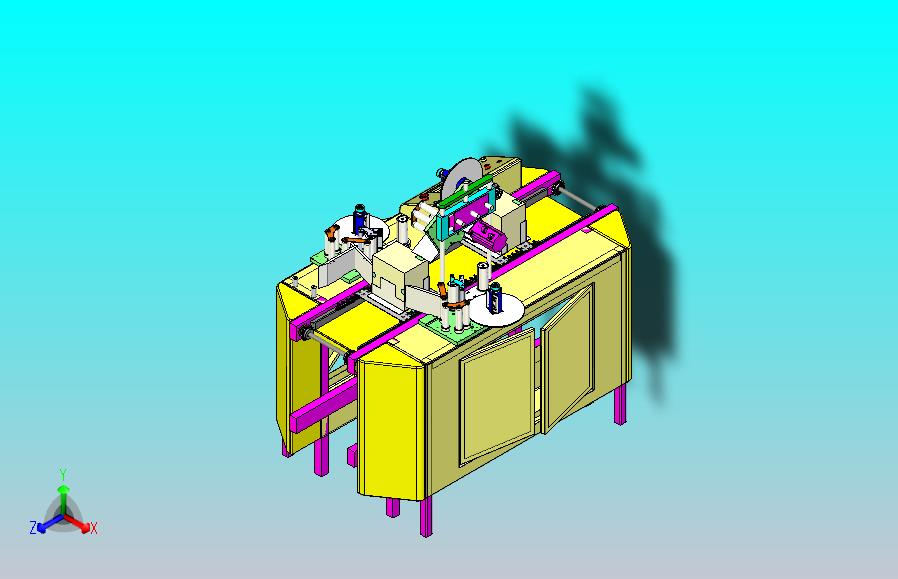 一款包装盒贴标3D图纸