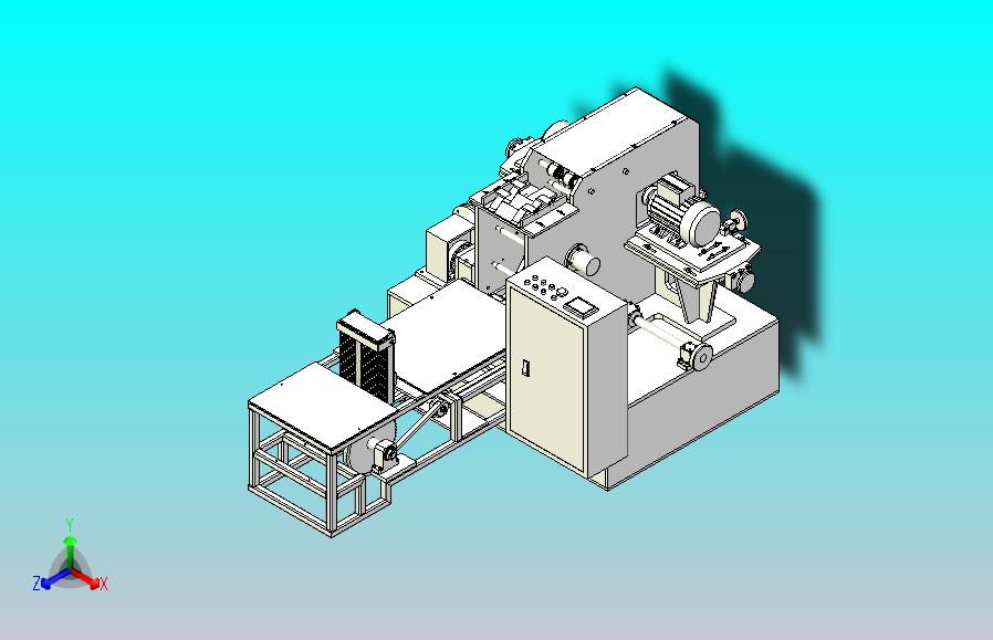 一款薄板切割成型机3D图纸