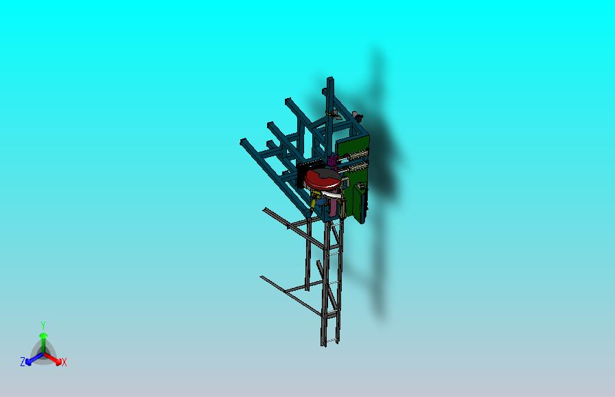 一款棒料切割机3D图纸