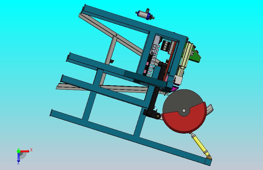 一款棒料切割机3D图纸