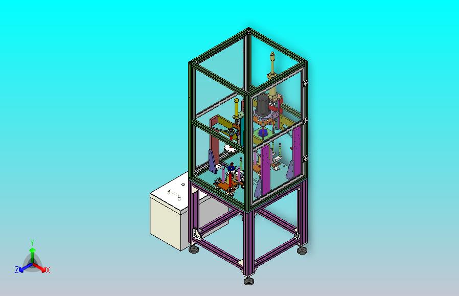 除尘机3D图纸