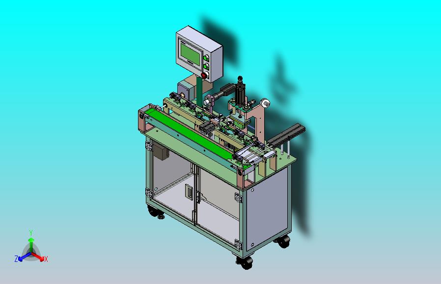 一款电池壳压字机3D模型