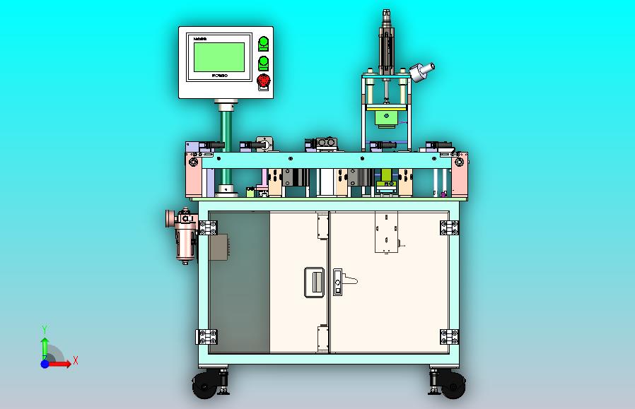 一款电池壳压字机3D模型