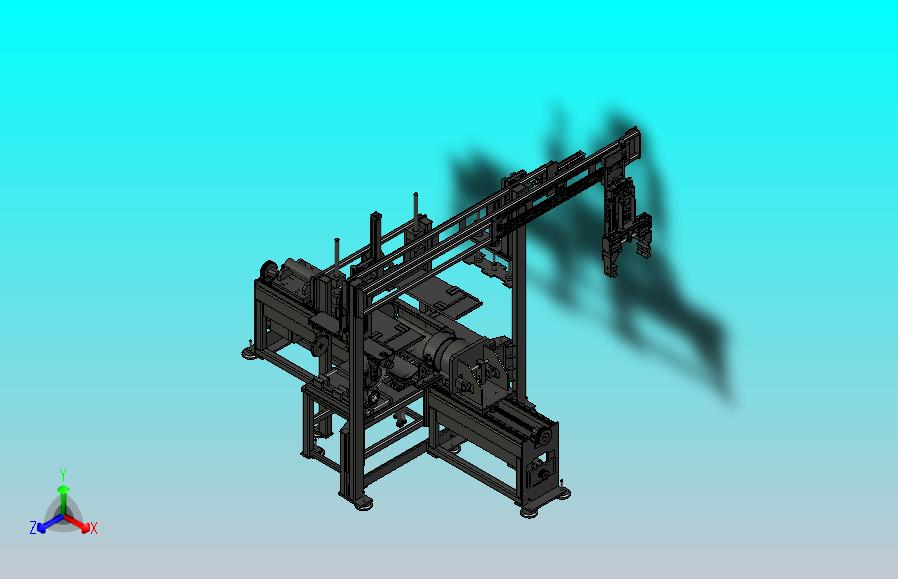 一款电机定子填充机3D模型