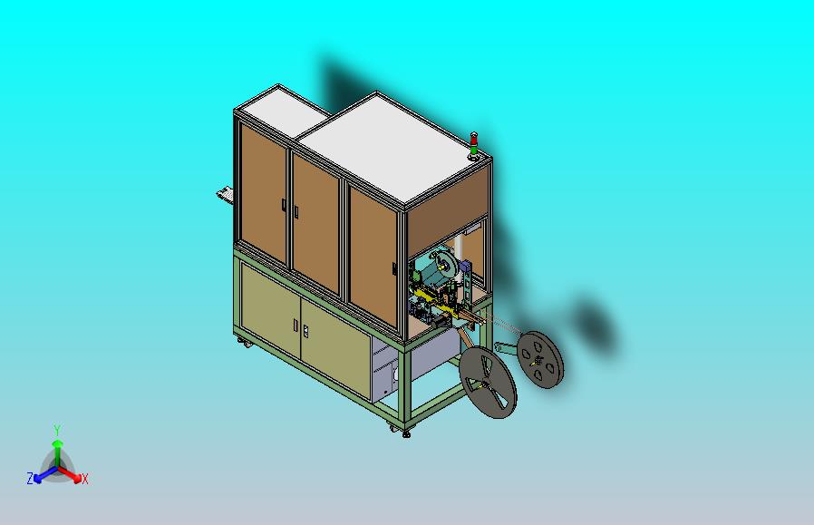 一款电感字符极性检测及包装设备3D模型