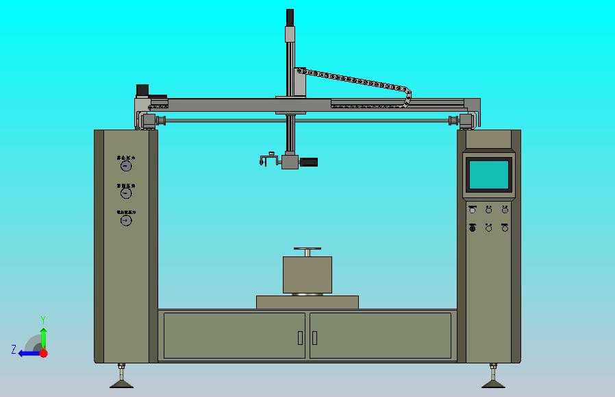 国产5轴喷涂装置模型3D图纸