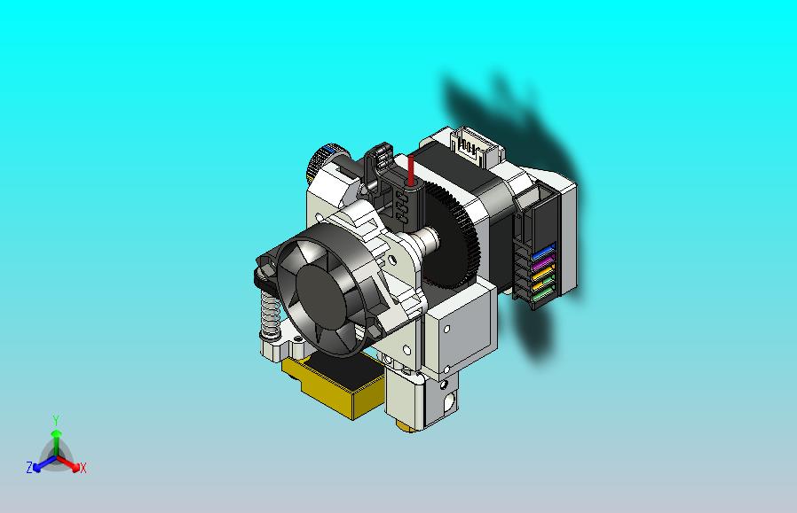挤出机3D图纸