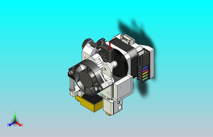 挤出机3D图纸