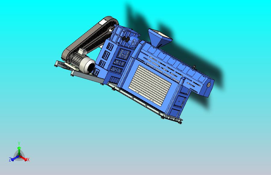 挤压机颗粒机3D图纸