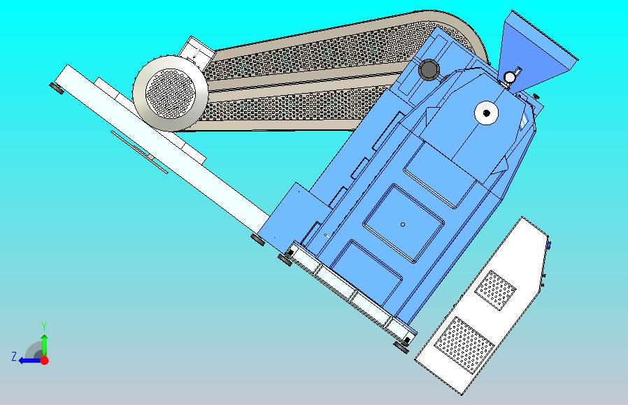 挤压机颗粒机3D图纸