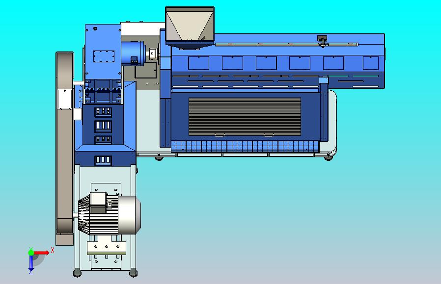 挤压机颗粒机3D图纸