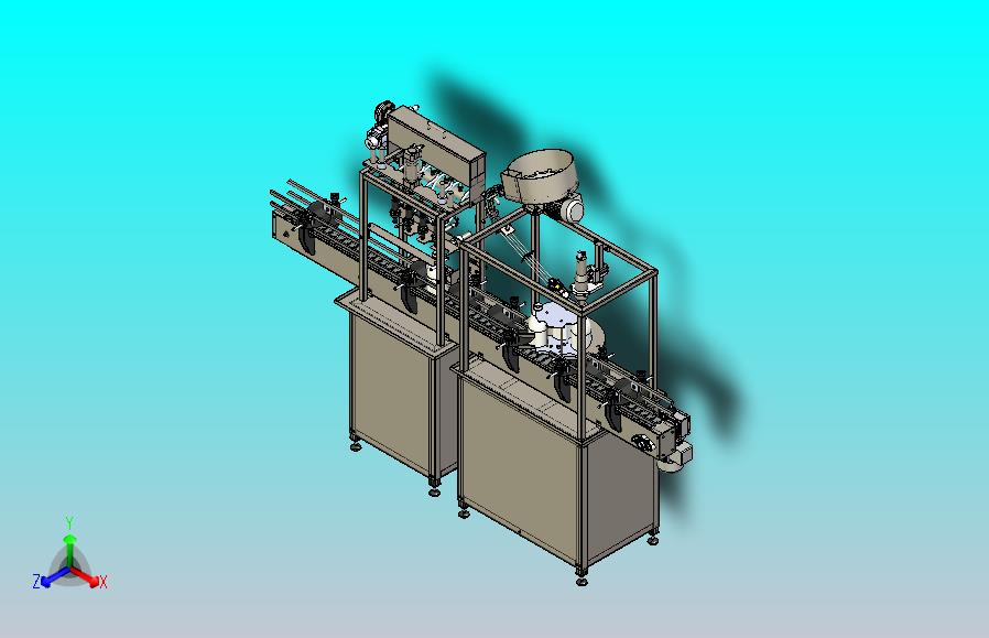 灌装封盖自动线3D图纸