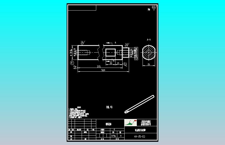 44-05-03-电池盒顶起导向轴CAD图纸