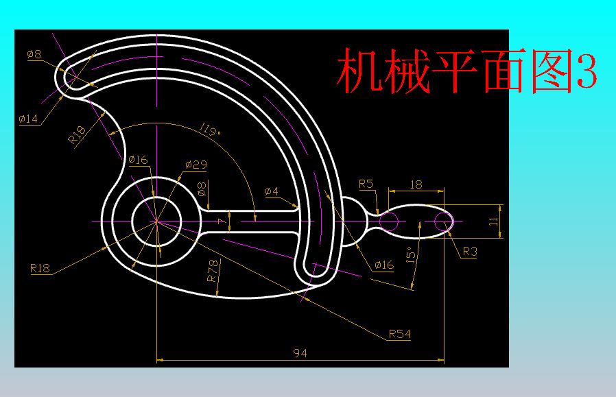 机械平面图3CAD图纸