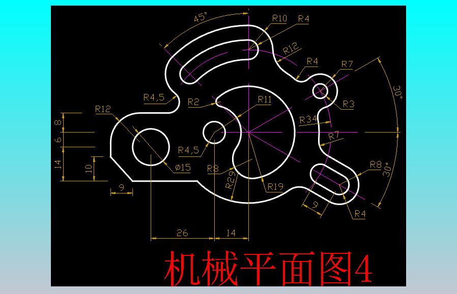 机械平面图4CAD图纸