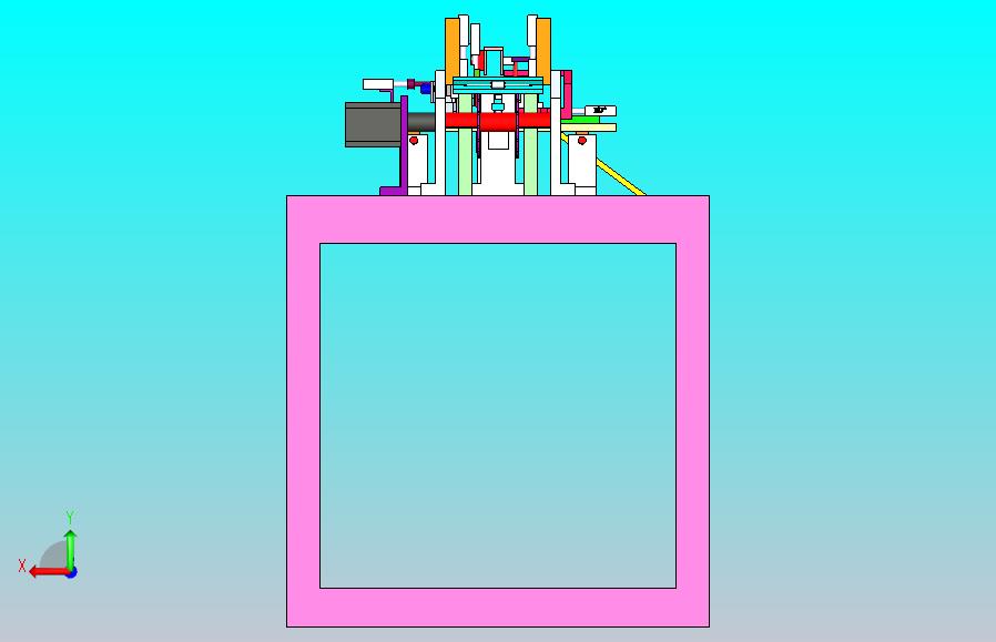 二极管套磁环剪脚成型排出机3D模型