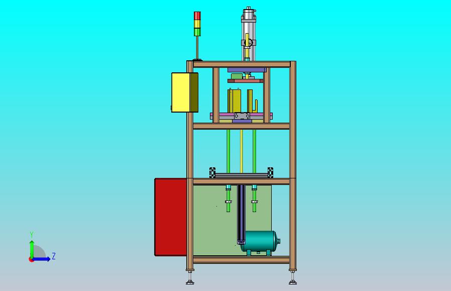 非标压装设备3D图