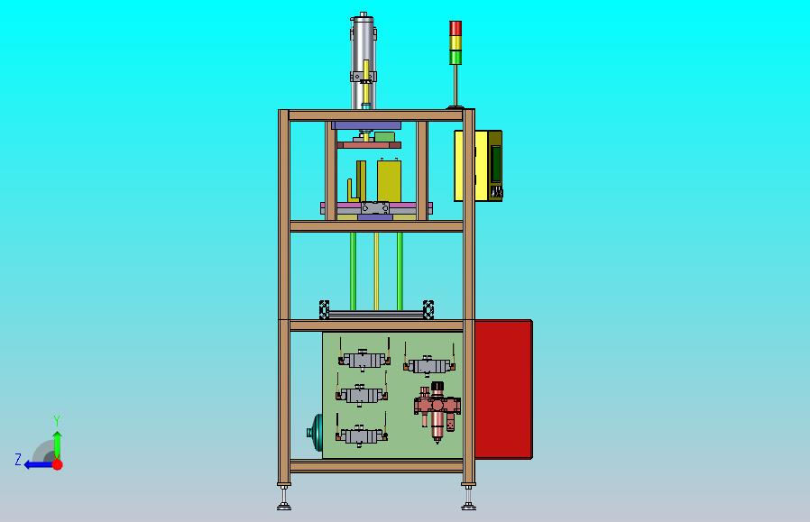 非标压装设备3D图