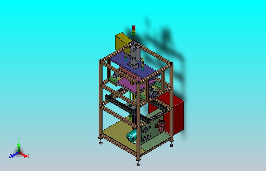 非标压装设备3D图
