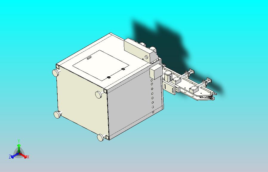电容剪脚弯脚成型一体机设备3D模型图纸
