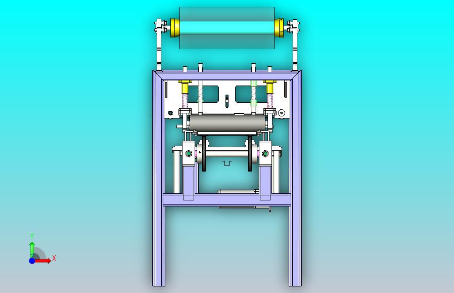 覆膜机3D设备图纸