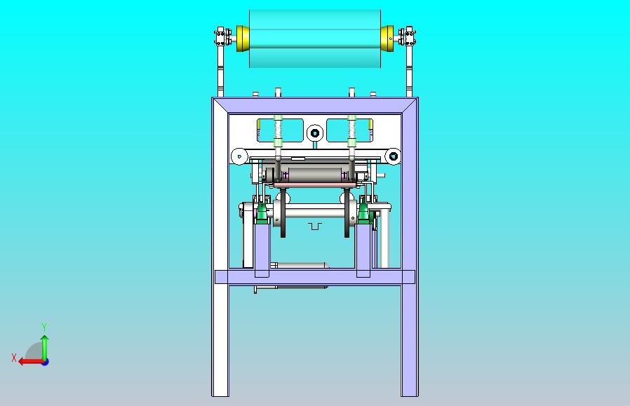 覆膜机3D设备图纸