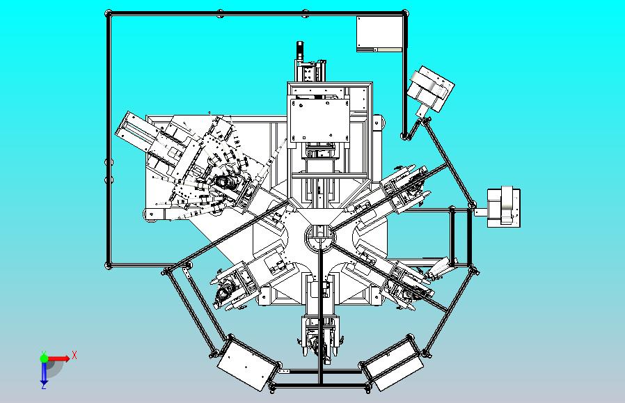 多工位组合非标自动化设备3D图纸三维模型