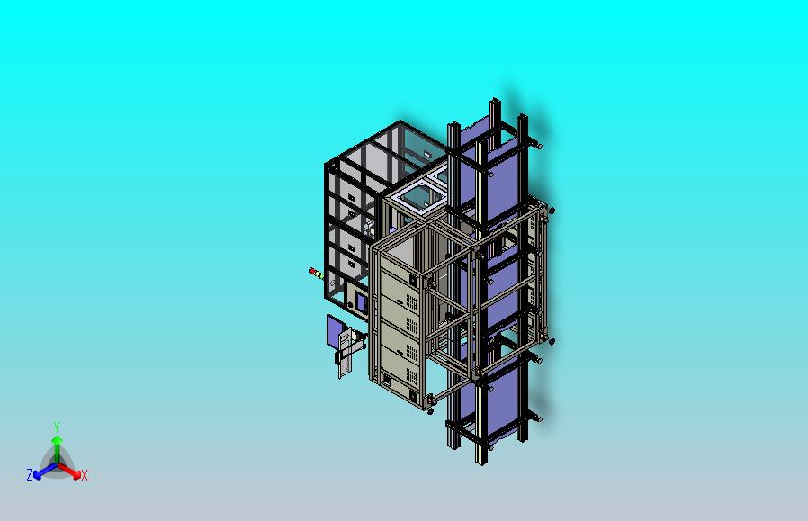 在线式电视贴偏光片设备三维模型3D图纸