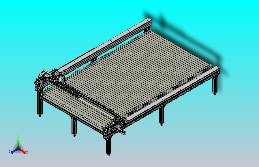 CNC等离子切割机3D图三维建模
