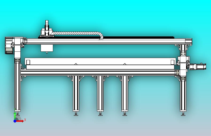 CNC等离子切割机3D图三维建模