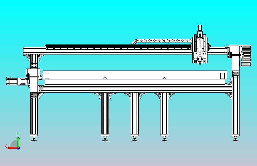 CNC等离子切割机3D图三维建模