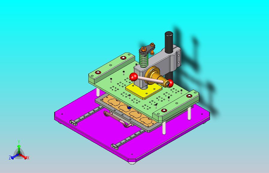 PCB板数控切割机设备3D图