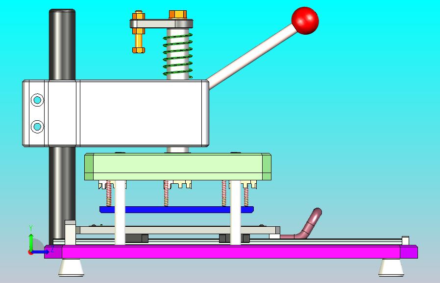 PCB板数控切割机设备3D图